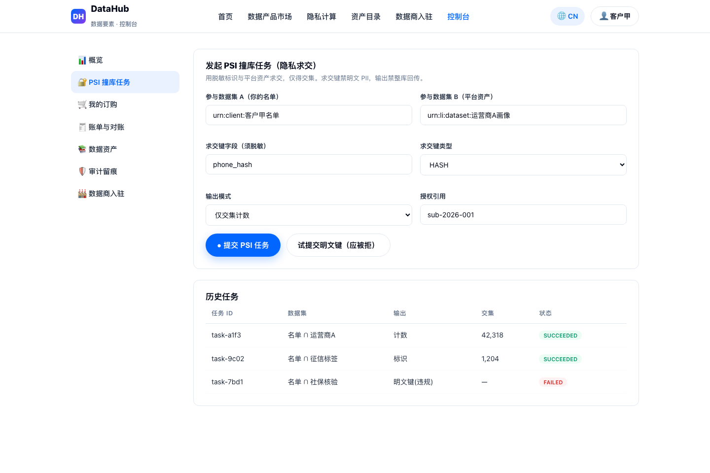 PSI 隐私求交